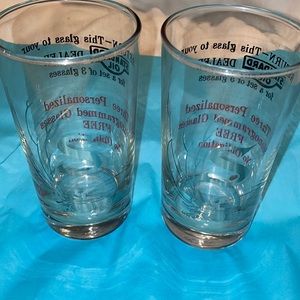 Two Standard Oil Promotion Glasses
